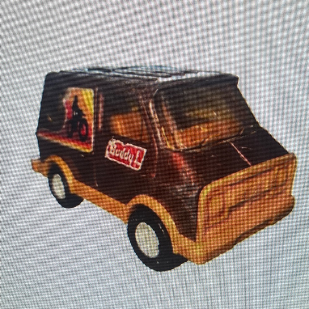 Brown and Tan Toy Van
